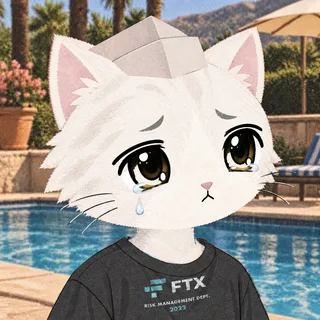Stonk Cats #0112: Snow white, FTX risk management department shirt.